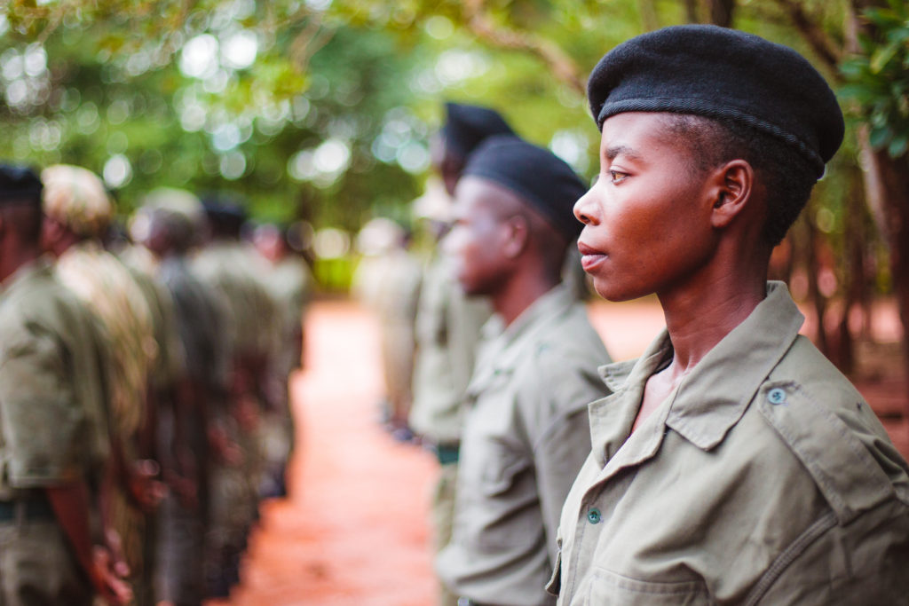 Image of a female ranger in a line up