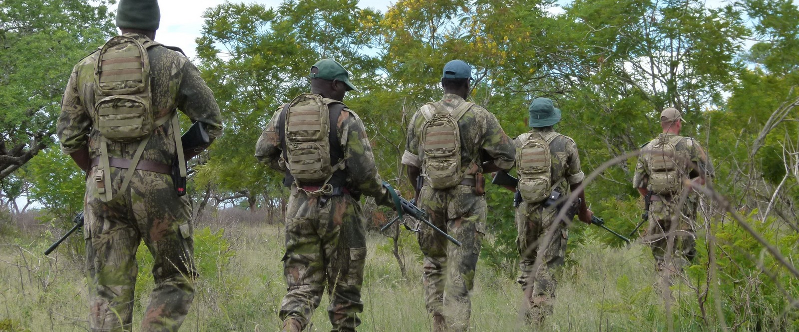 Image of rangers on patrol in uMkhuze Game Reserve in South Africa