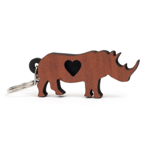 Rhino Keyring with heart