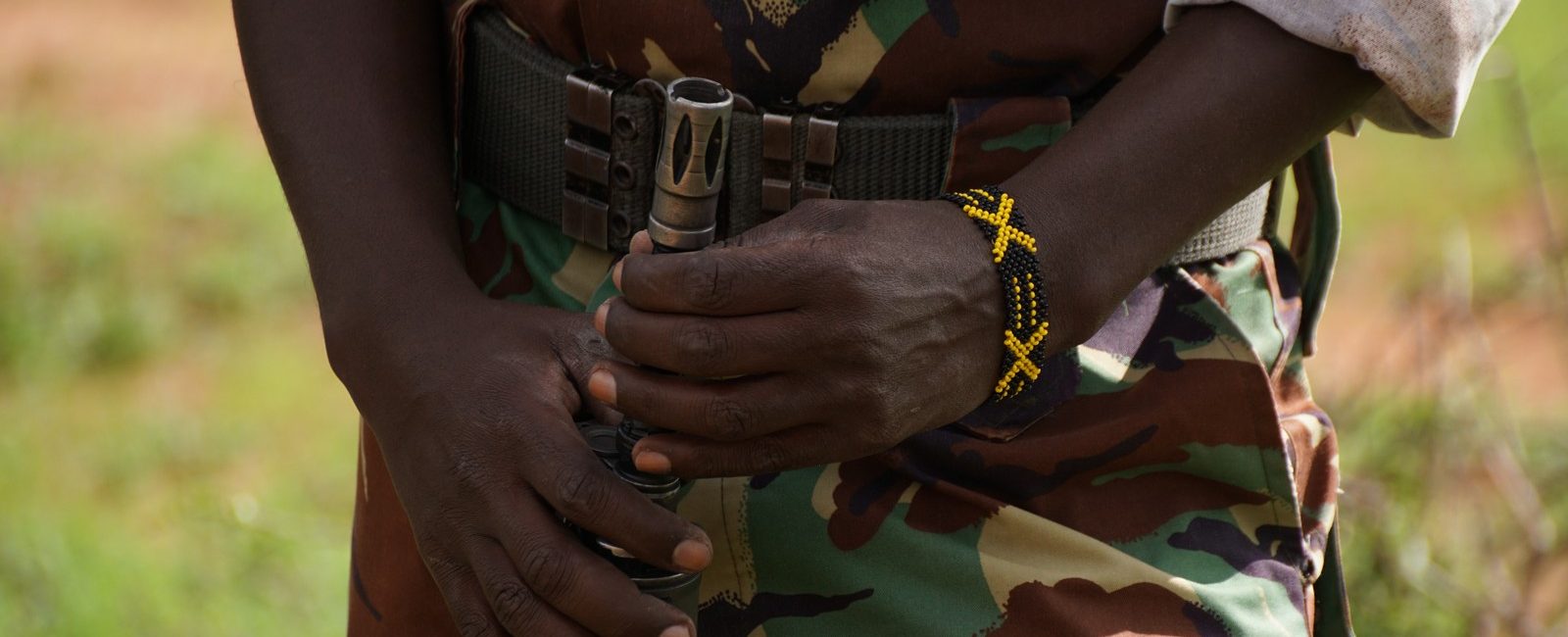 Image of an armed ranger in Kenya