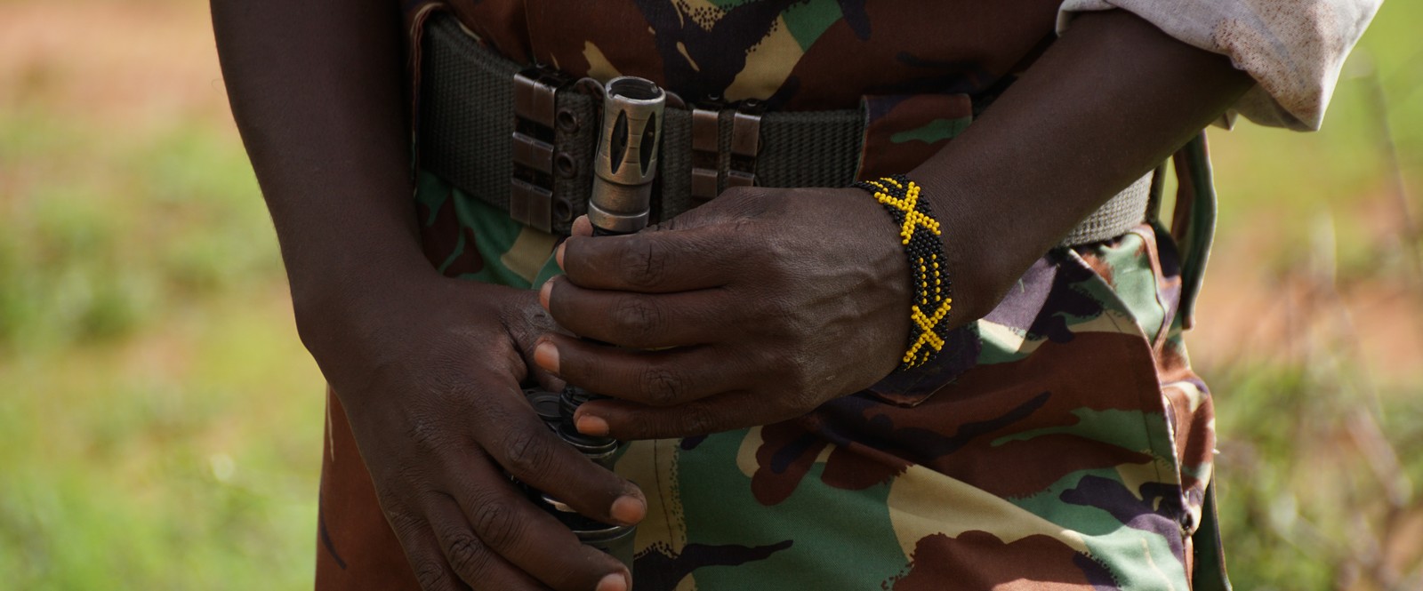 Image of an armed ranger in Kenya