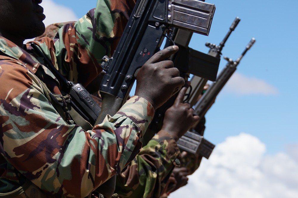 Armed rangers in Kenya.