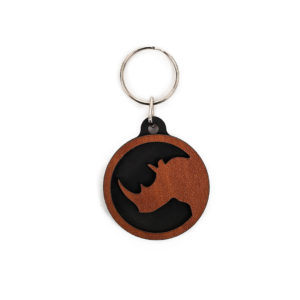 Round Rhino Keyring
