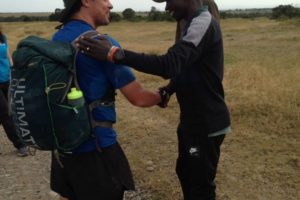 Runner Oli meeting Eliud Kipchoge