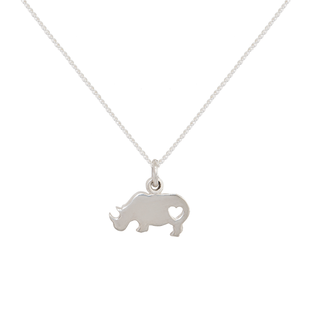 Rhino Necklace on Silver Chain | Save The Rhino