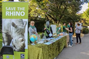 Image showing fundraising activities for World Rhino Day at Wilhelma Zoo Stuttgart