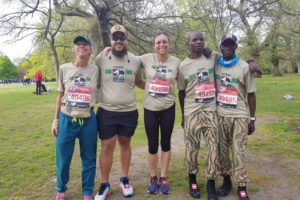 Image of all five Zambia team members before the marathon.