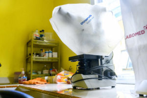 Science lab at the Sumatran Rhino Sanctuary.
