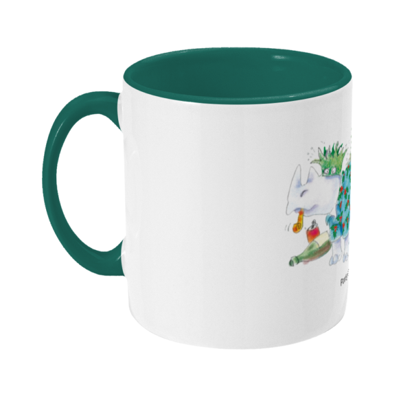 View of the Green Party Animal! Mug from the left