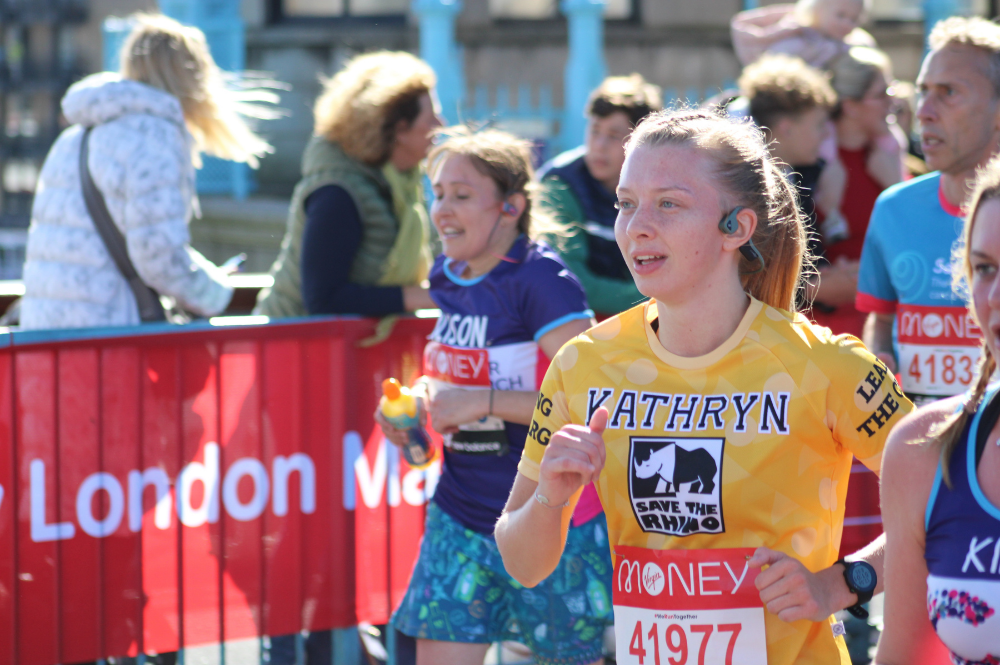 Kathryn running, London Marathon 2021