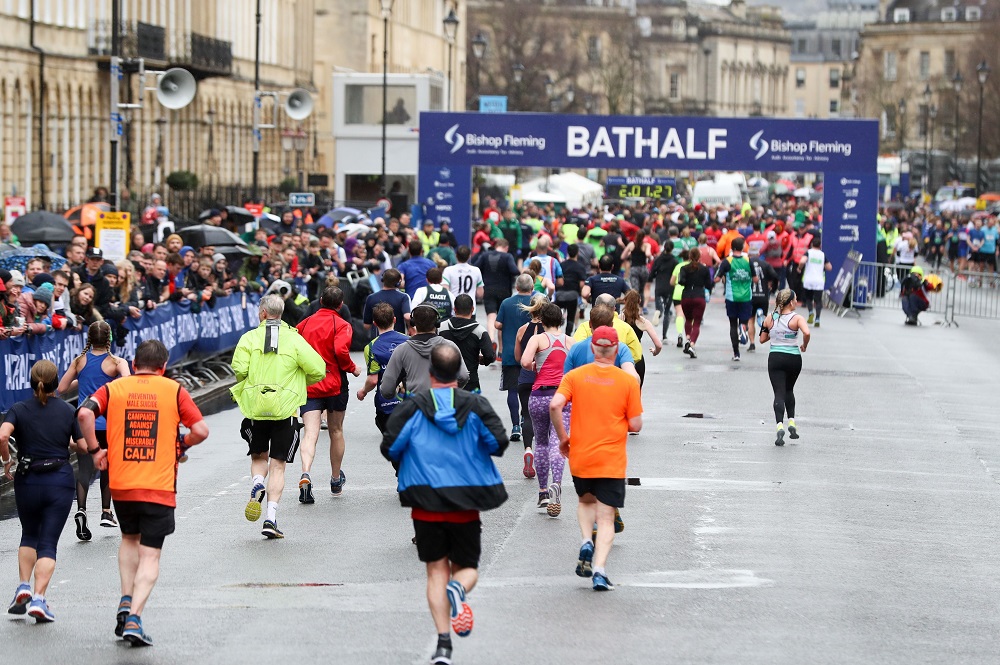 Runners at the Bath Half