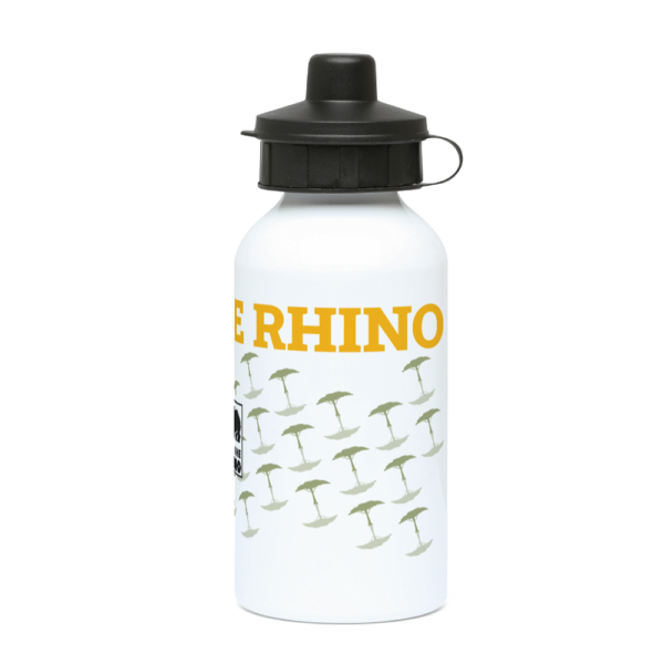 The Acacia Tree Save the Rhino Core Range water bottle image taken from the back on a white background.