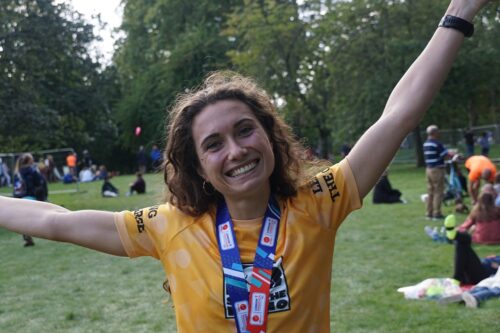 Image of Emma after finishing the 2022 London Marathon