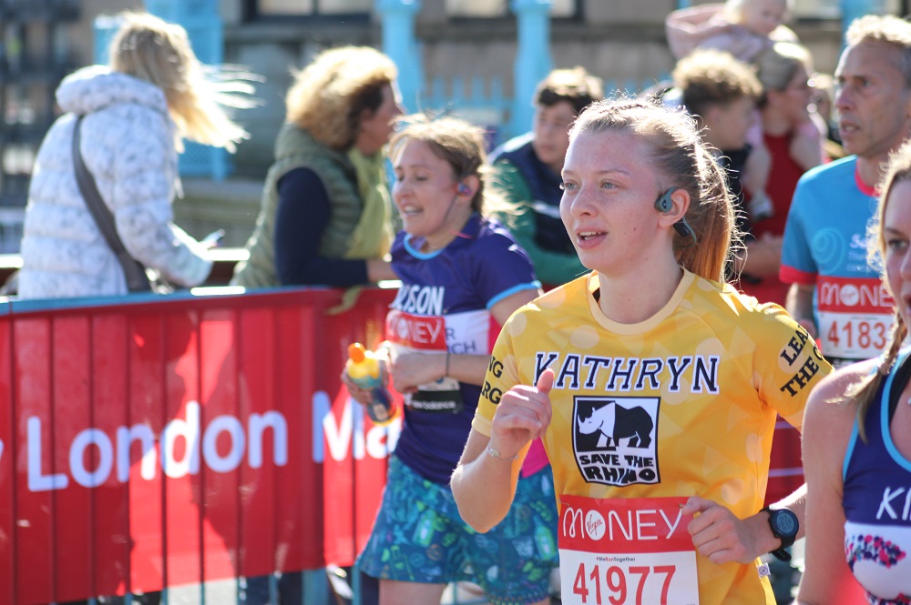 Image of Kathryn running in the 2022 London Marathon