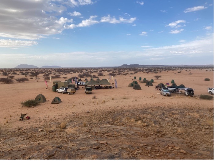 Tents in a desert