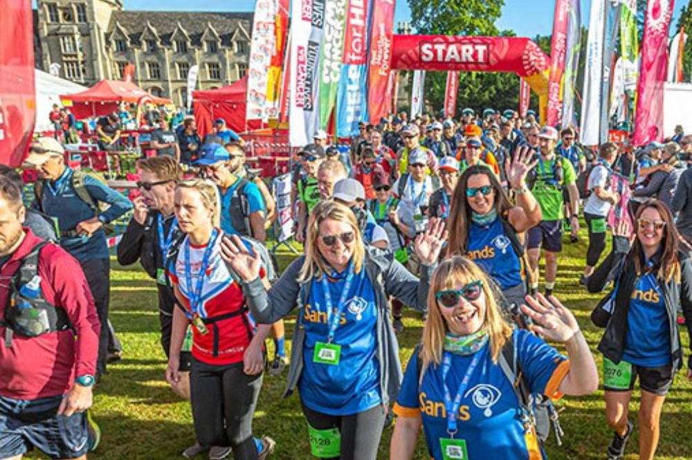 Walkers completing the Bath 50 Challenge