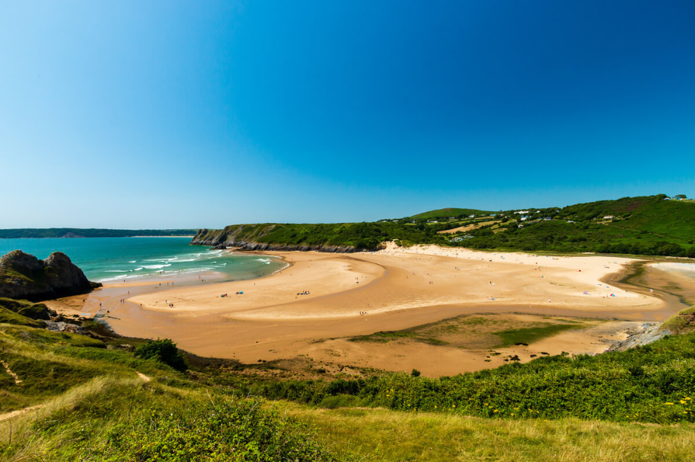 Aerial photo of the Gower Peninsula