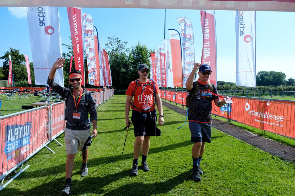 Walkers completing the Lake District Ultra Challenge