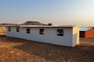 A building block of accommodation for rangers.