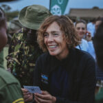 ForRangers Ultra runner reading the message of a U.K. Primary School student to a ranger