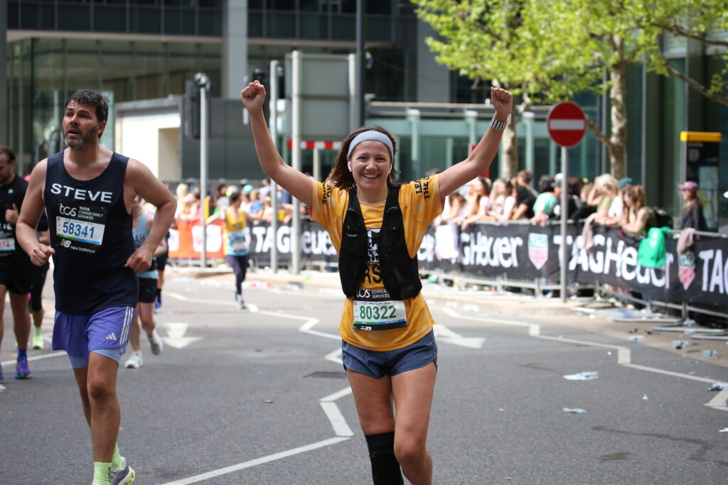 London Marathon runner mid-race
